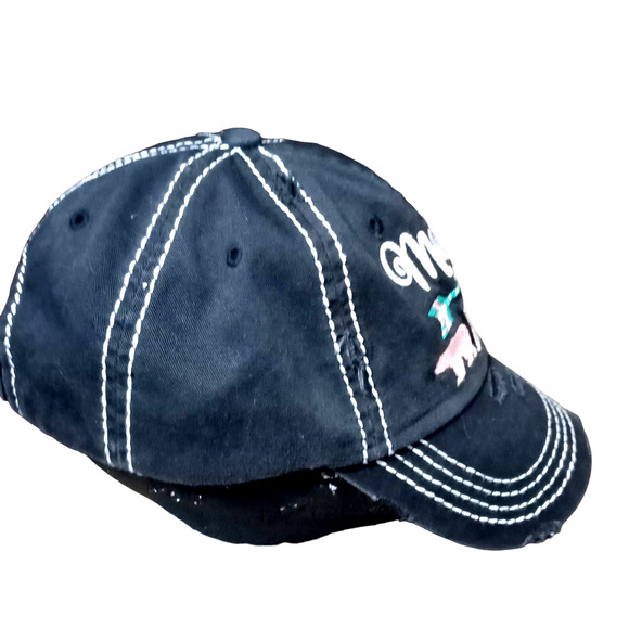 KBETHOS Vintage Mama Bear black woman's cap, hook and loop. - Picture 2 of 5